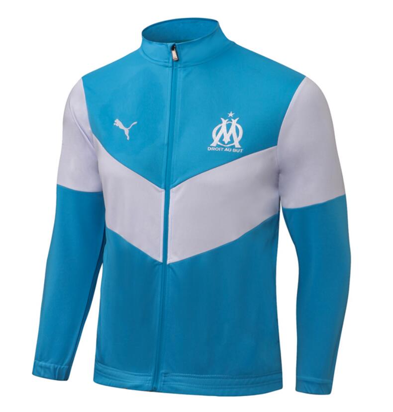 2021/22 Marseille Blue White Training Jacket